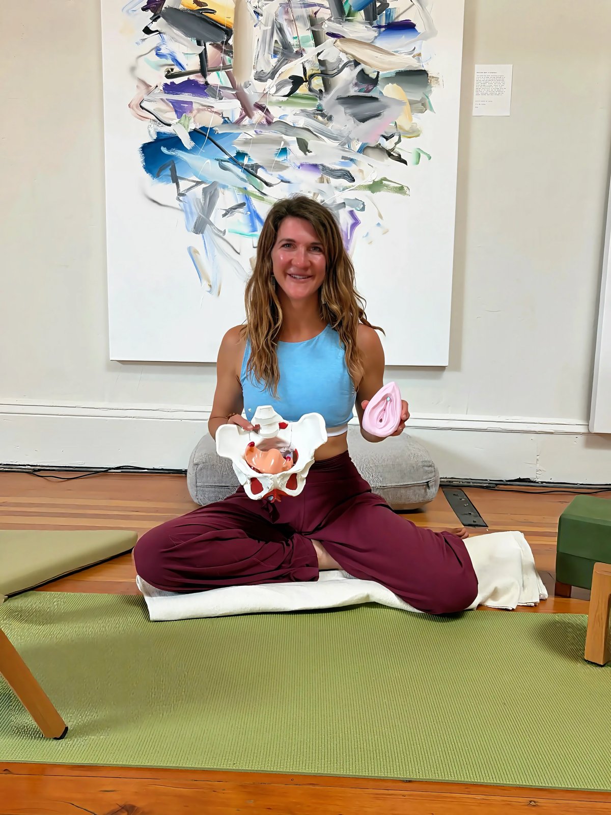 Dr. Emmy Haw teaching pelvic floor anatomy