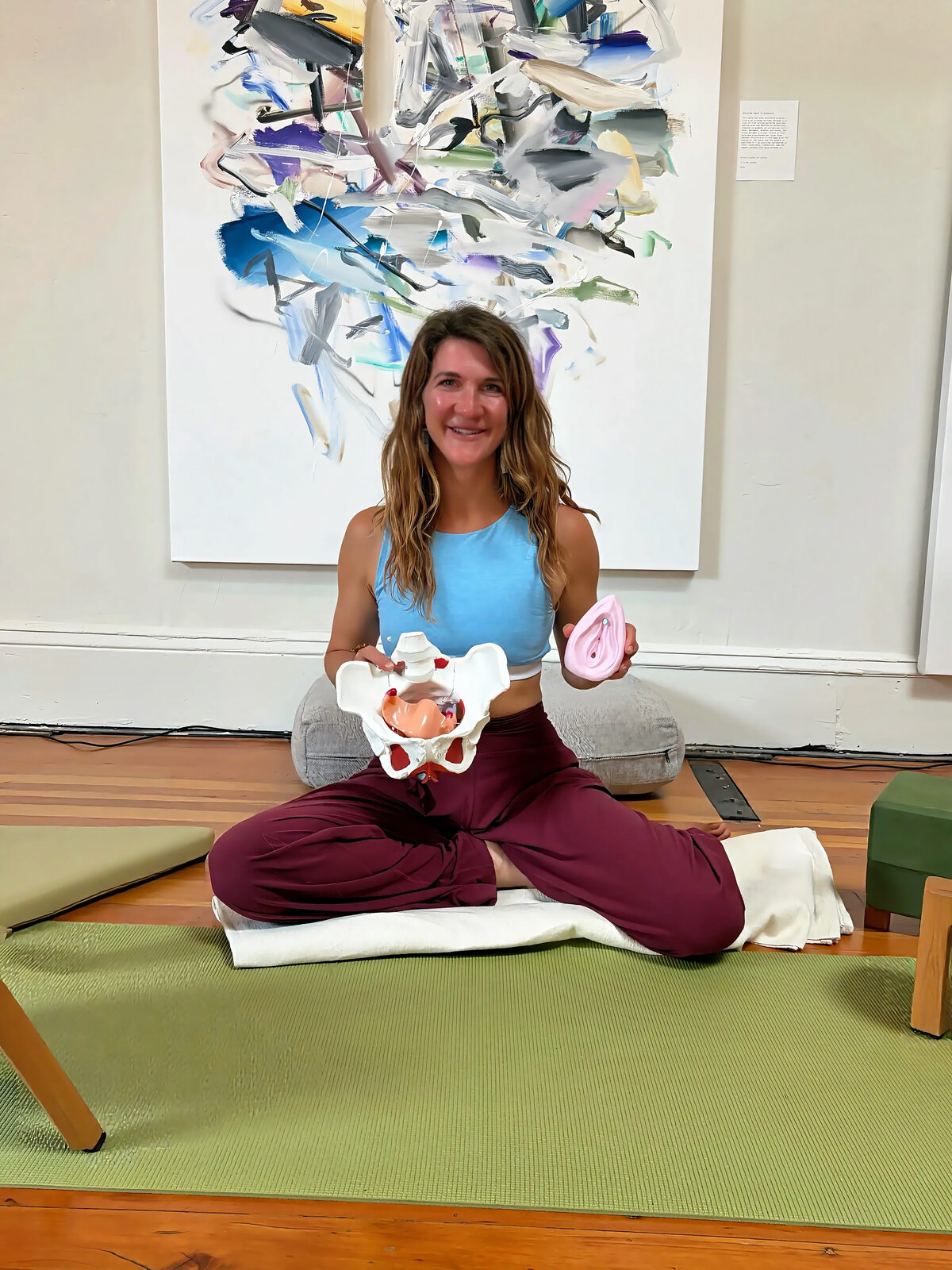 Dr. Emmy Haw teaching pelvic floor anatomy